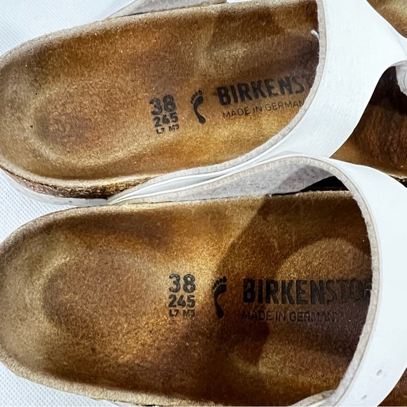 Birkenstock Gizeh Sandal White Leather Sandals Size 38 (US 7) - Picture 14 of 14